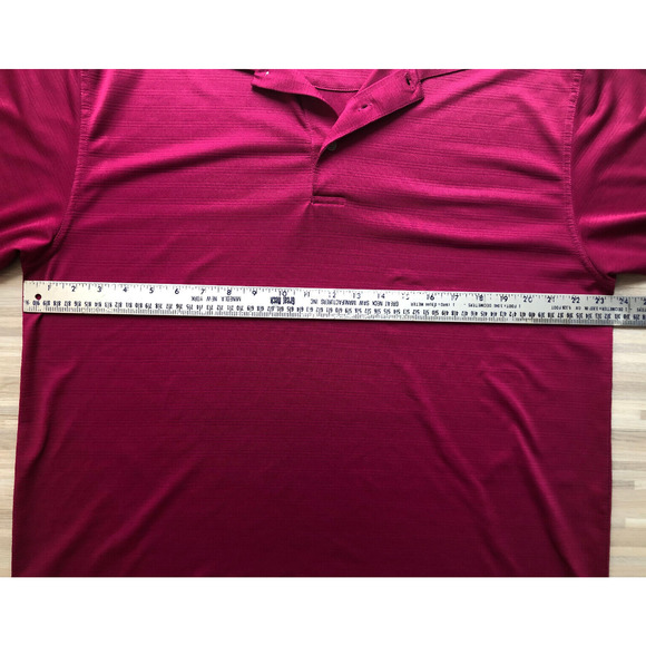 Pro Tour, Men's Golf Polo Shirt, Cool Play, Dark Pink, 100% Polyester, X Large - Picture 5 of 5